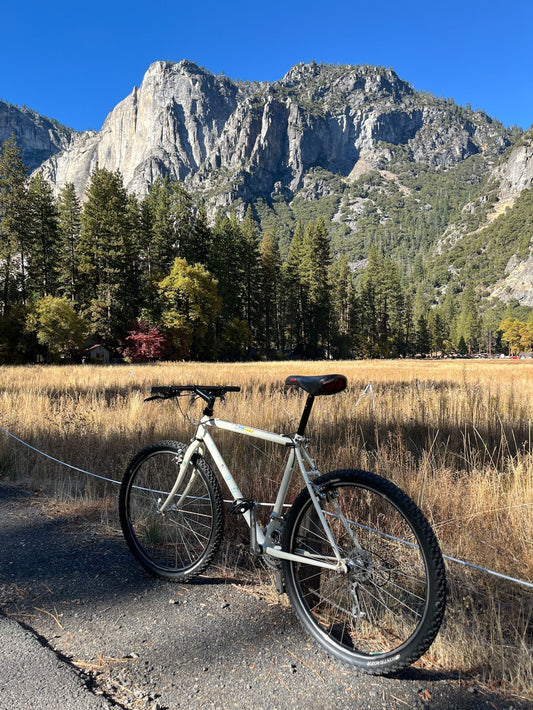 Bike rider in Yosemite National Park, the idea behind launching Cycle Supply e-bike store.